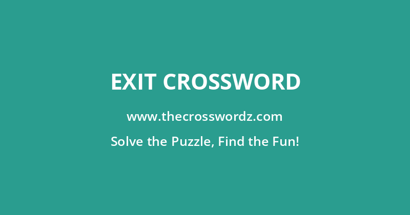Exit crossword