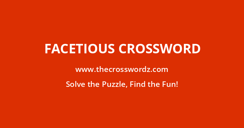 Facetious crossword