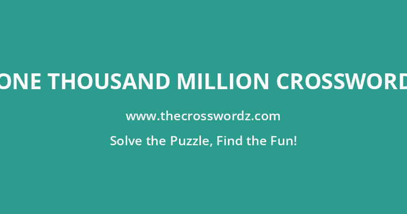 One thousand million crossword
