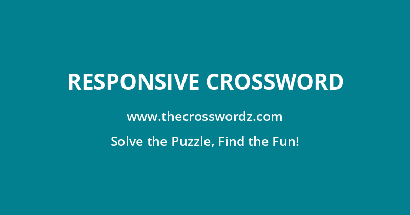 Responsive crossword
