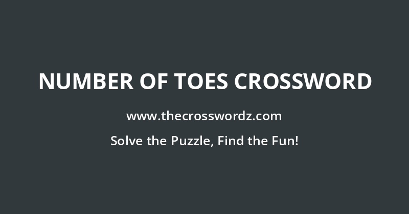 Number of toes crossword