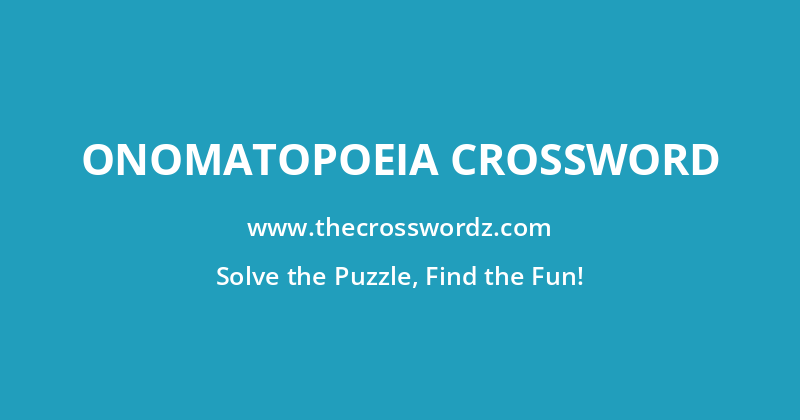 Onomatopoeia crossword