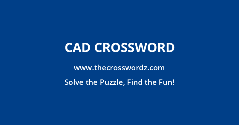 Cad crossword