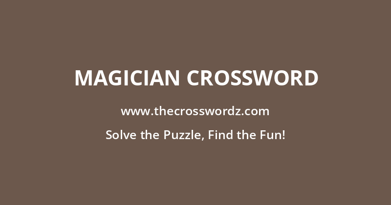 Magician crossword