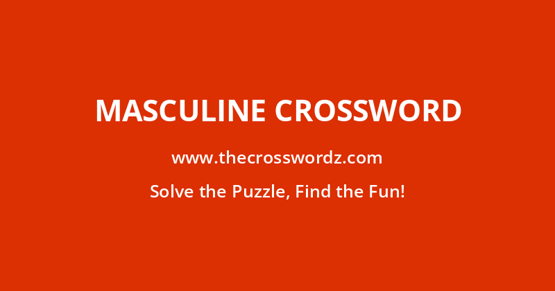 Masculine crossword