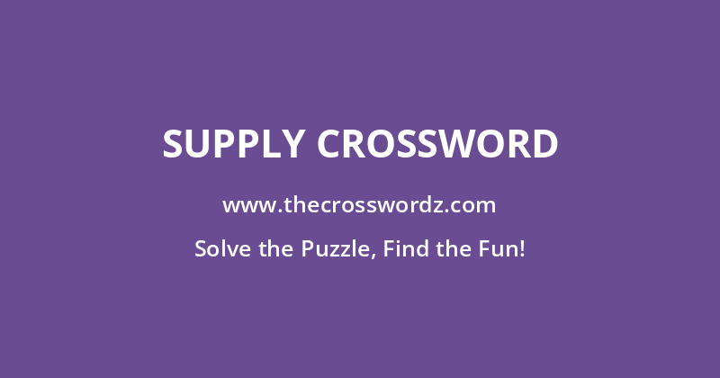Supply crossword