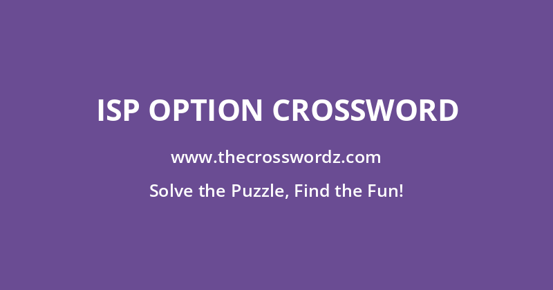 ISP option crossword