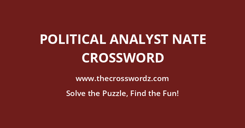 Political analyst Nate crossword