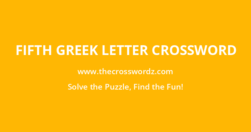 Fifth Greek letter crossword