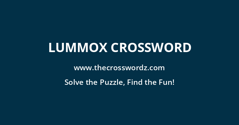 Lummox crossword