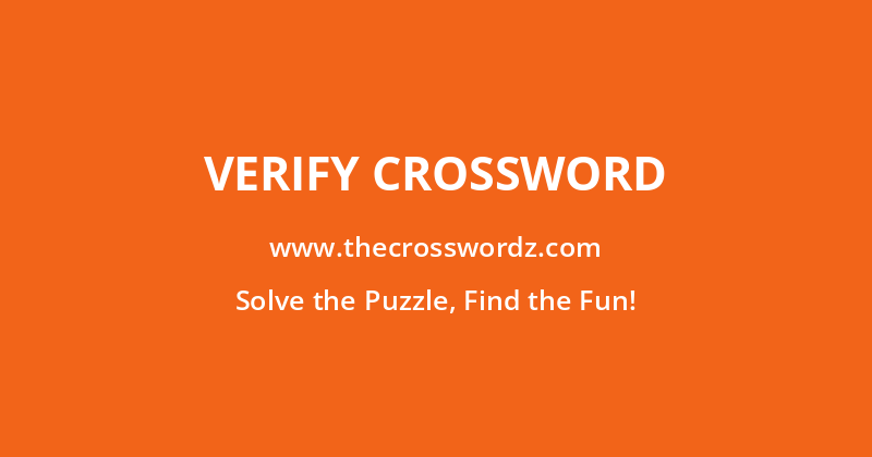 Verify crossword