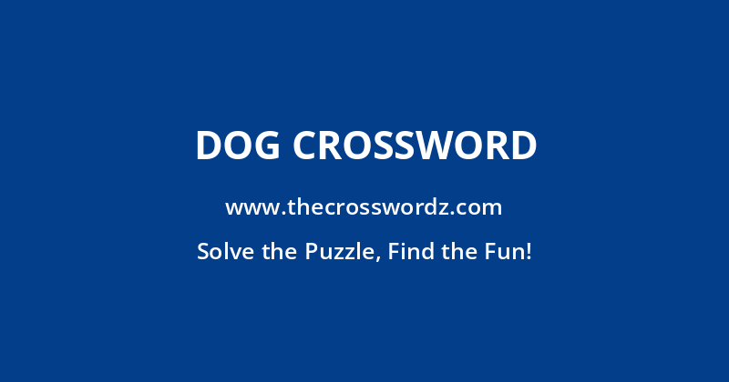 Dog crossword