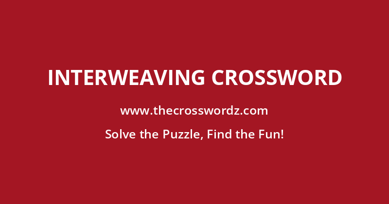 Interweaving crossword