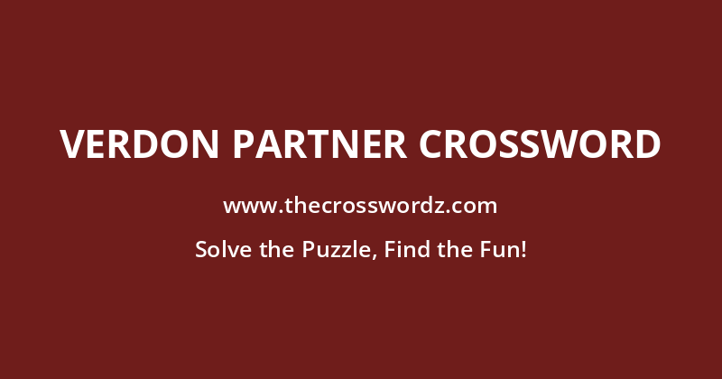 Verdon partner crossword