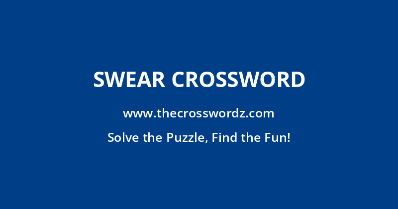Swear crossword