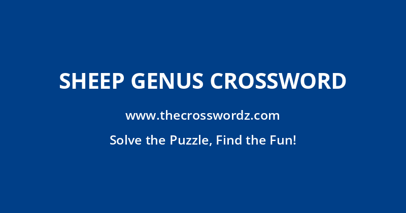 Sheep genus crossword
