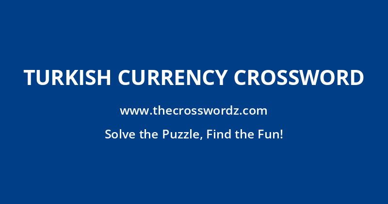 Turkish currency crossword