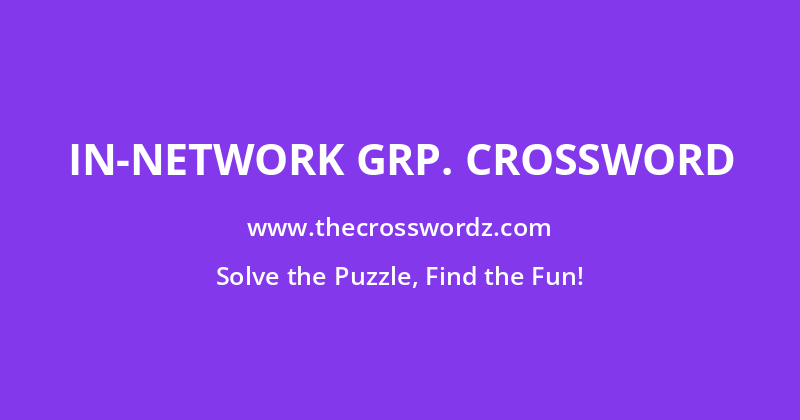 In-network grp. crossword