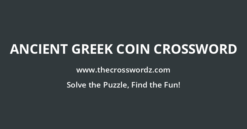 Ancient Greek coin crossword