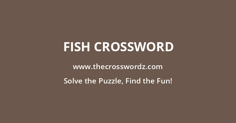 Fish crossword