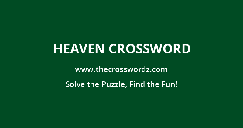 Heaven crossword