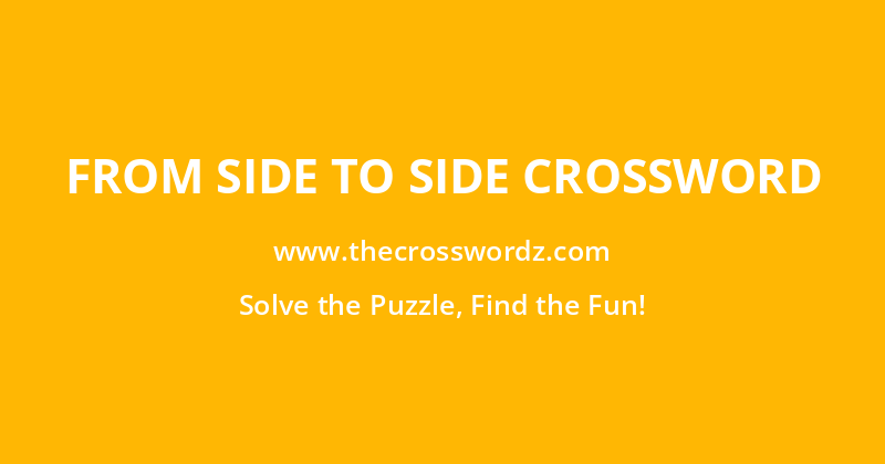 From side to side crossword