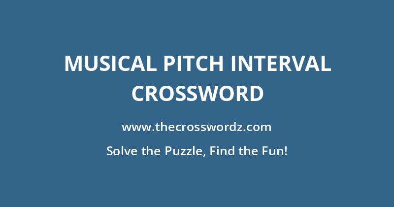 Musical pitch interval crossword