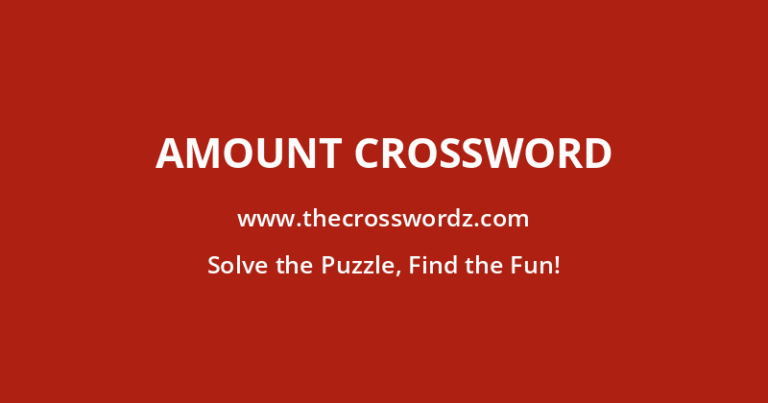 AMOUNT CROSSWORD