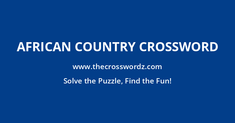African country crossword