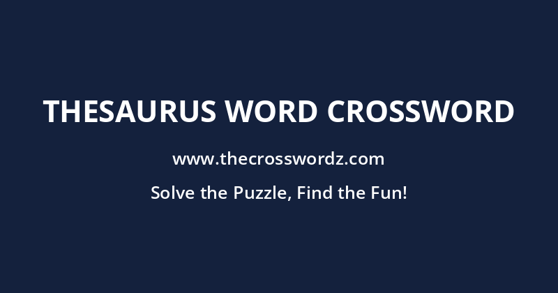 Thesaurus word crossword