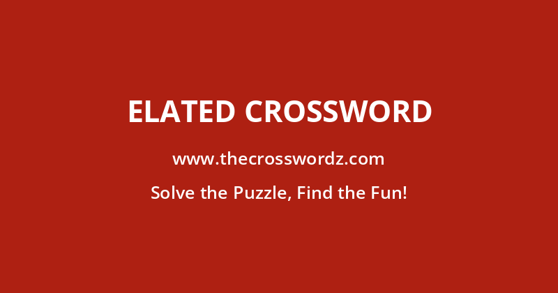 Elated crossword