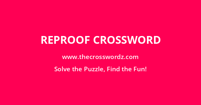 Reproof crossword