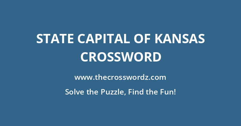 State capital of Kansas crossword