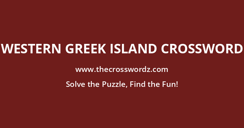 Western Greek island crossword
