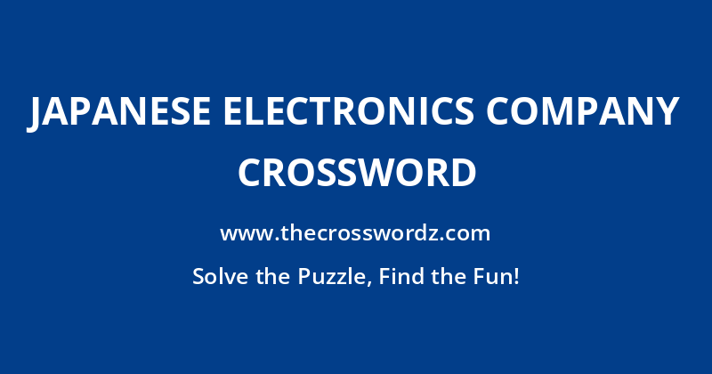 Japanese electronics company crossword