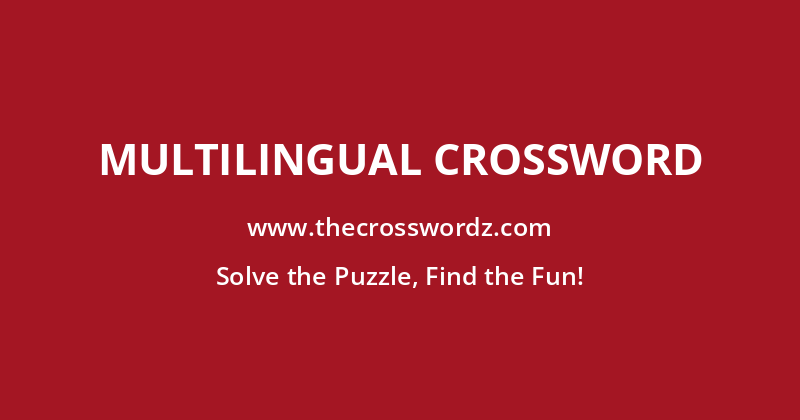 Multilingual crossword