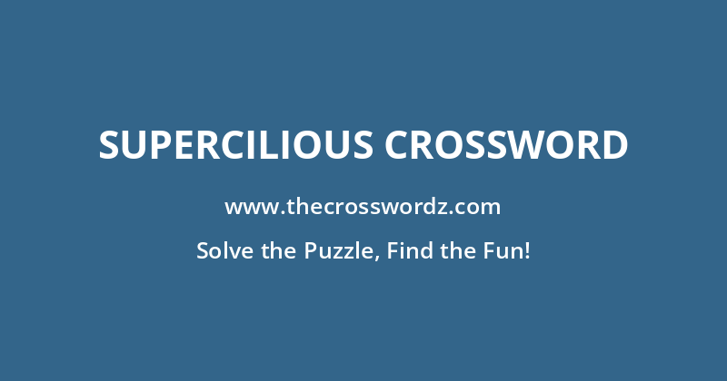 Supercilious crossword