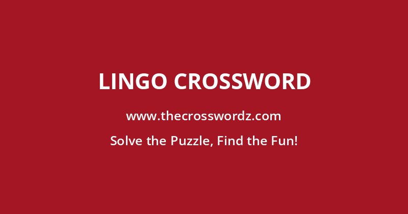 Lingo crossword