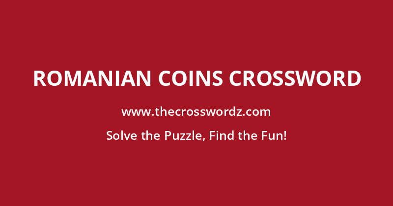 Romanian coins crossword
