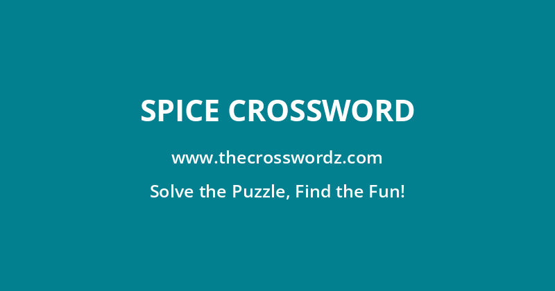 Spice crossword