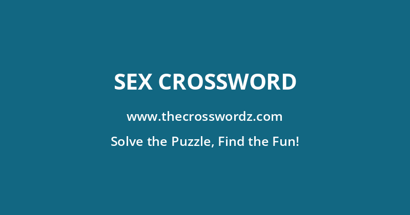 Sex crossword