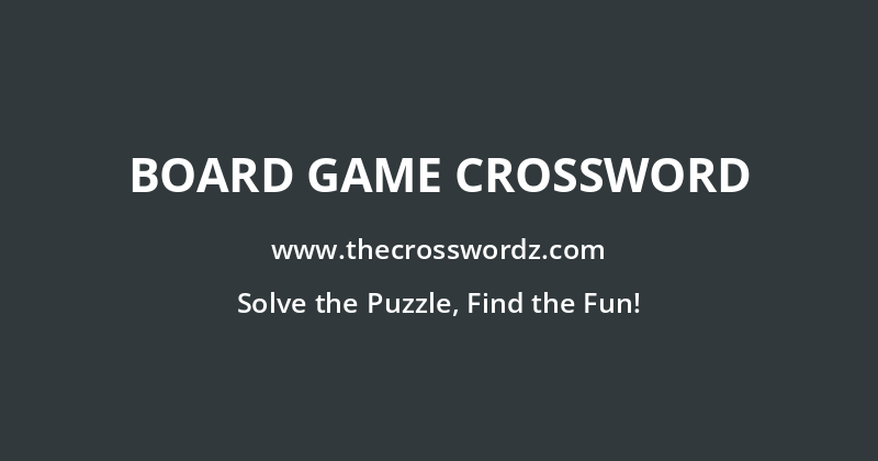 Board game crossword