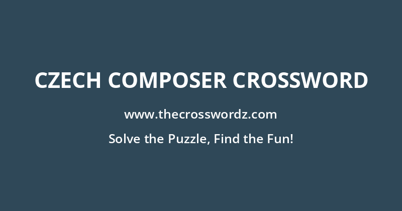 Czech composer crossword
