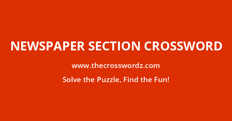 Newspaper section crossword