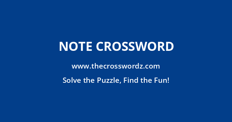 Note crossword