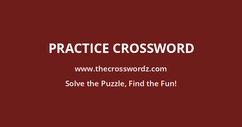 Practice crossword