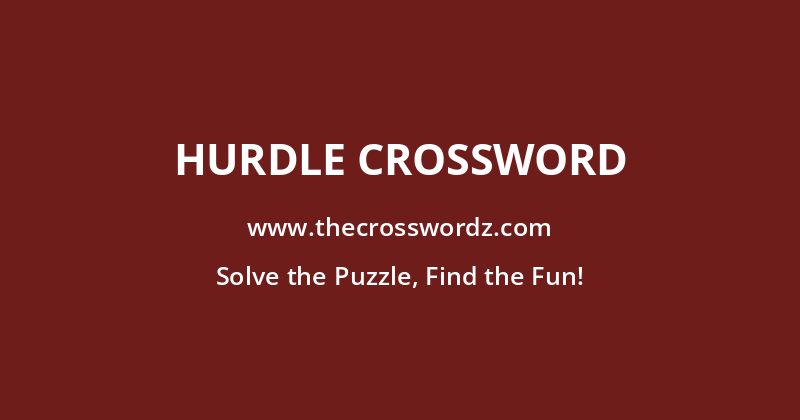 Hurdle crossword