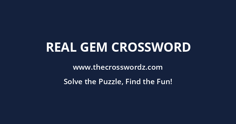 Real gem crossword