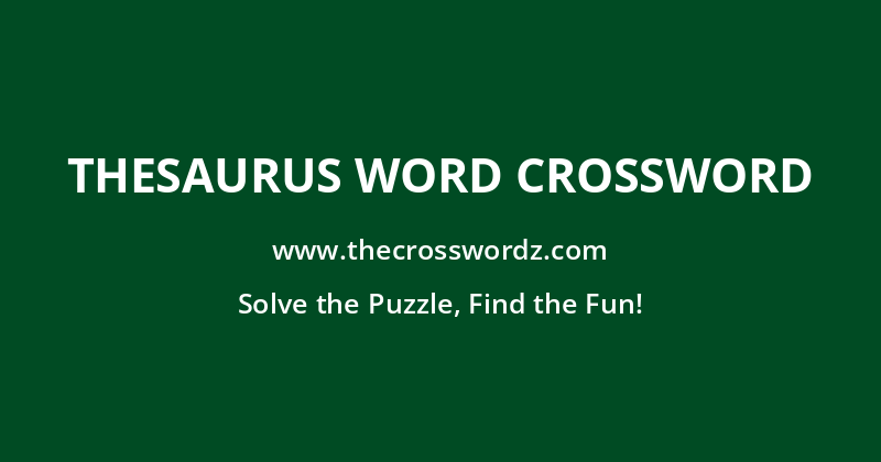 Thesaurus word crossword