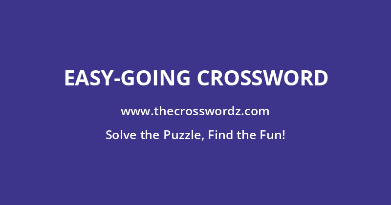 Easy-going crossword